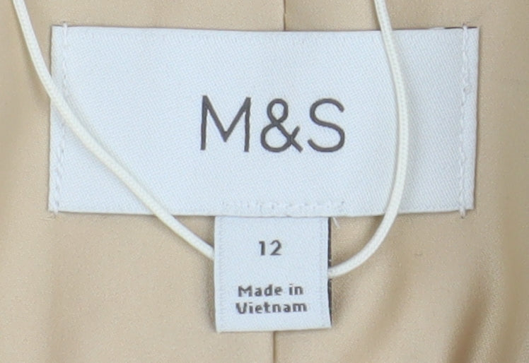 Marks and Spencer Women's Beige Suit Jacket Size 12