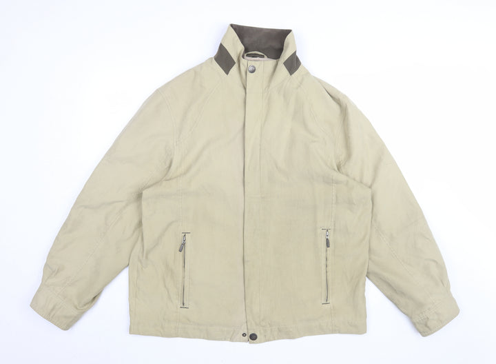 Viacortesa Men's Beige Windbreaker Jacket M