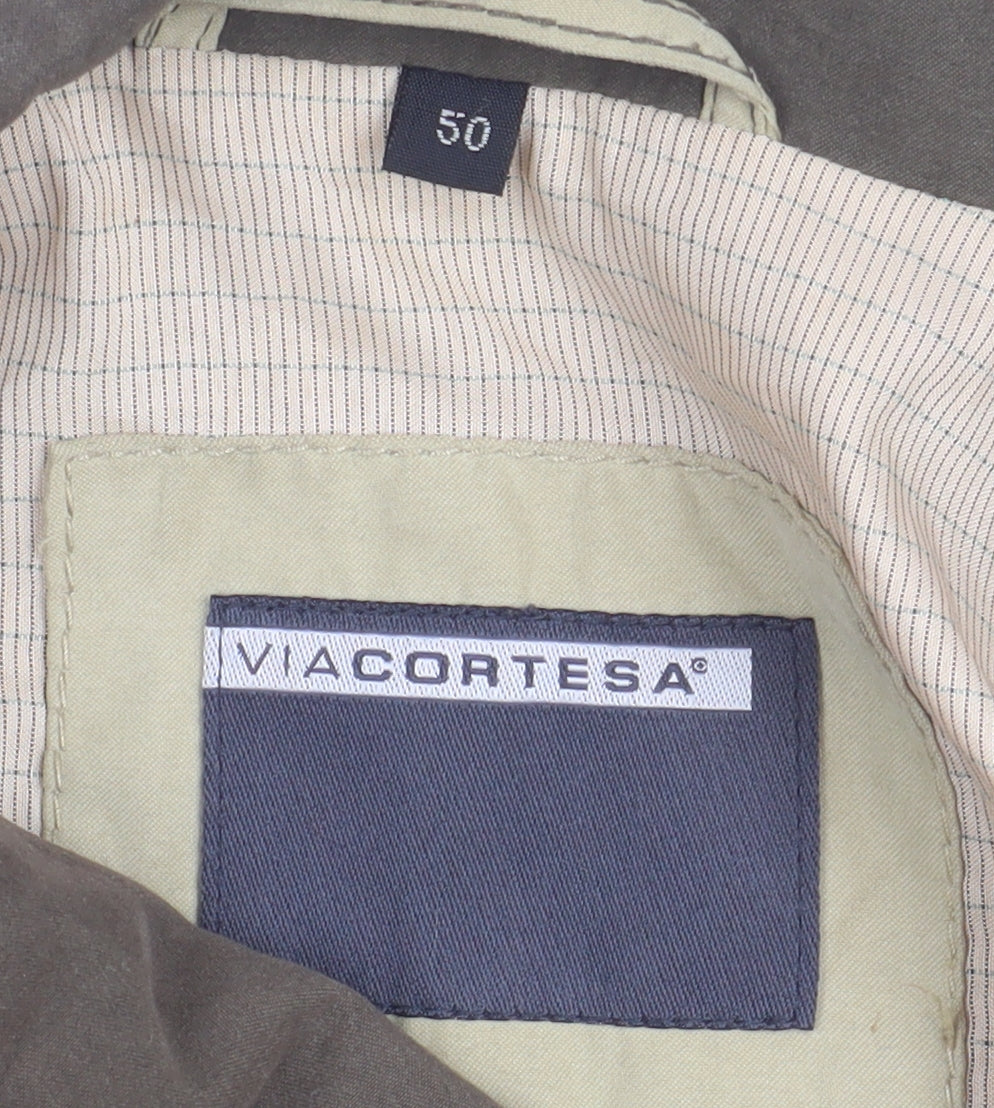 Viacortesa Men's Beige Windbreaker Jacket M