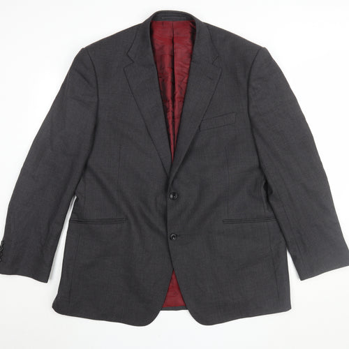Marks and Spencer Men's Black Wool Blazer, 44R, Formal