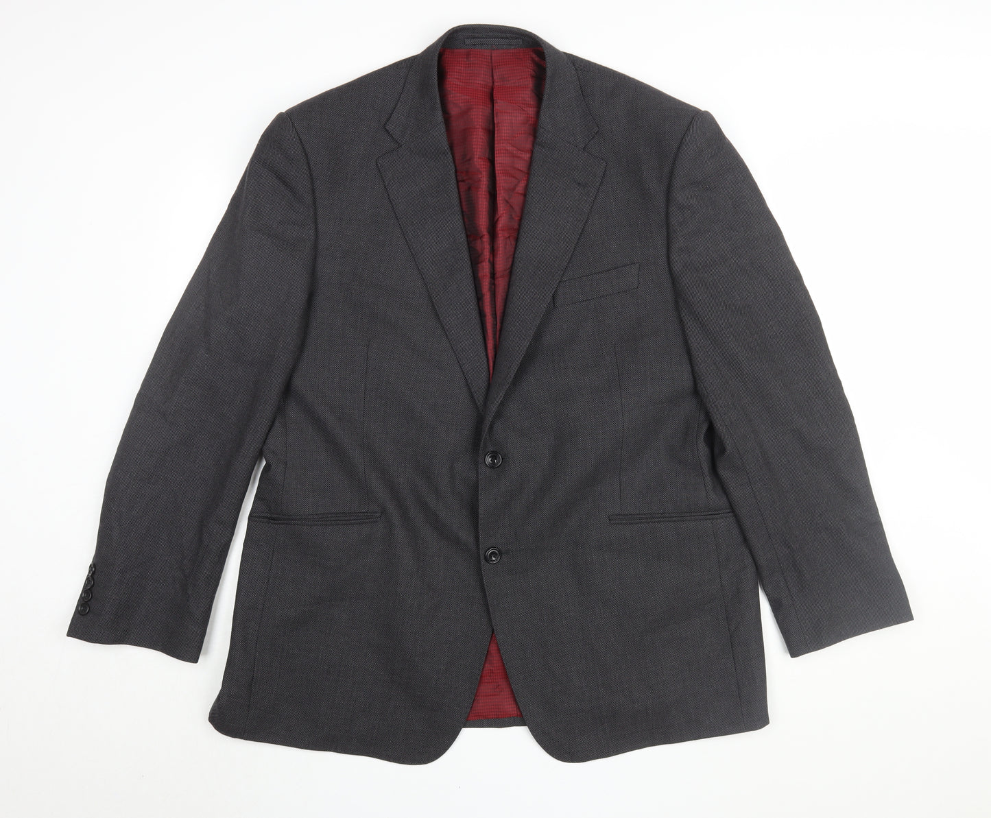 Marks and Spencer Men's Black Wool Blazer, 44R, Formal