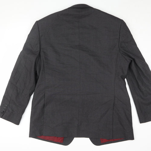Marks and Spencer Men's Black Wool Blazer, 44R, Formal