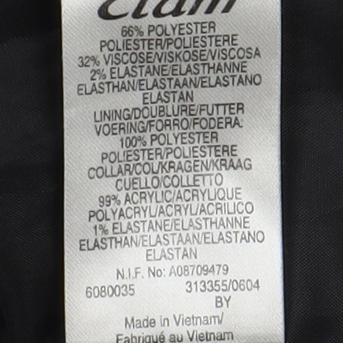 Etam Women's Black Jacket Size 14 Collared Casual