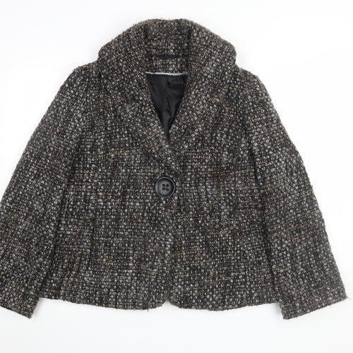 Bm Women's Multicoloured Tweed Jacket Size 16