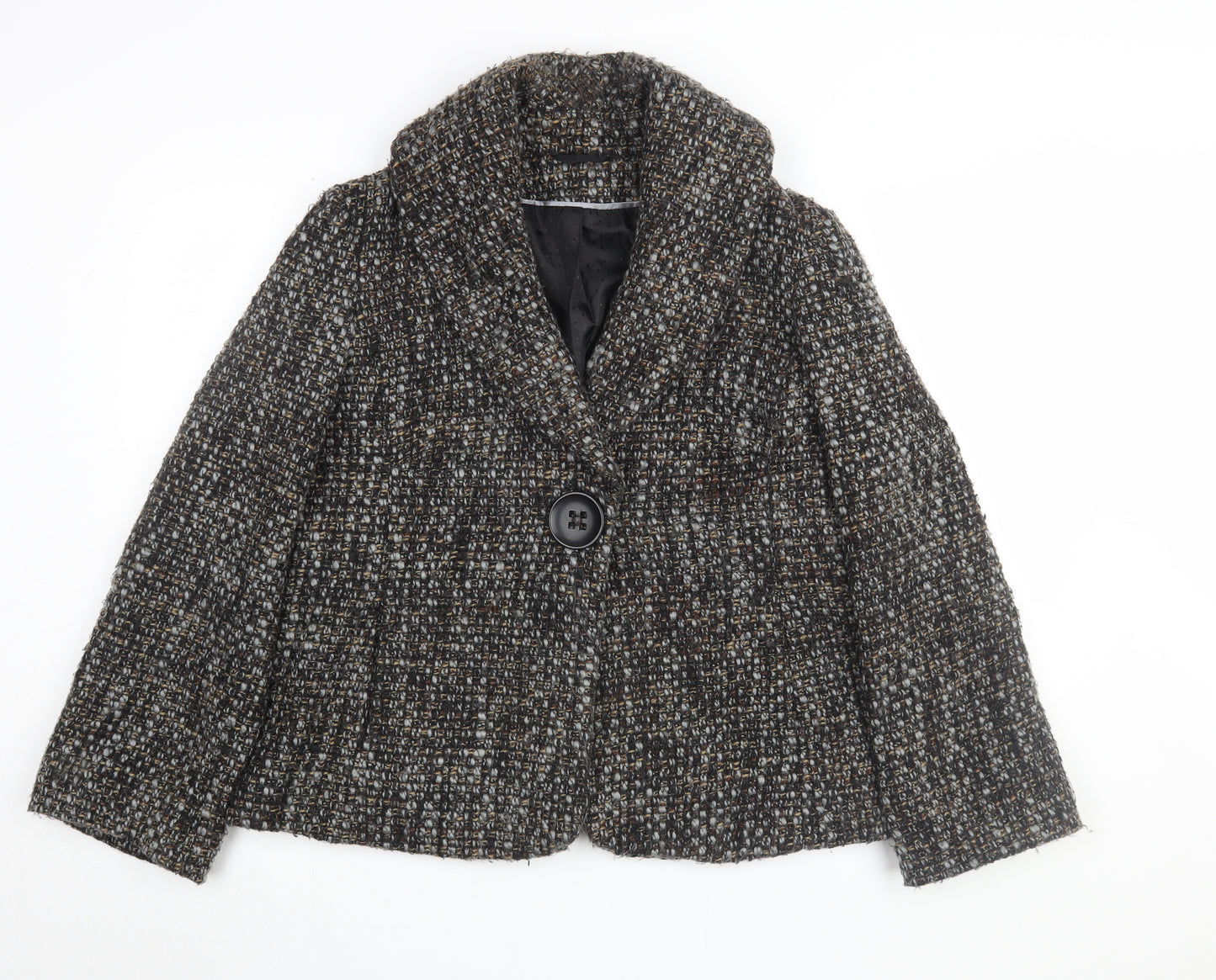 Bm Women's Multicoloured Tweed Jacket Size 16