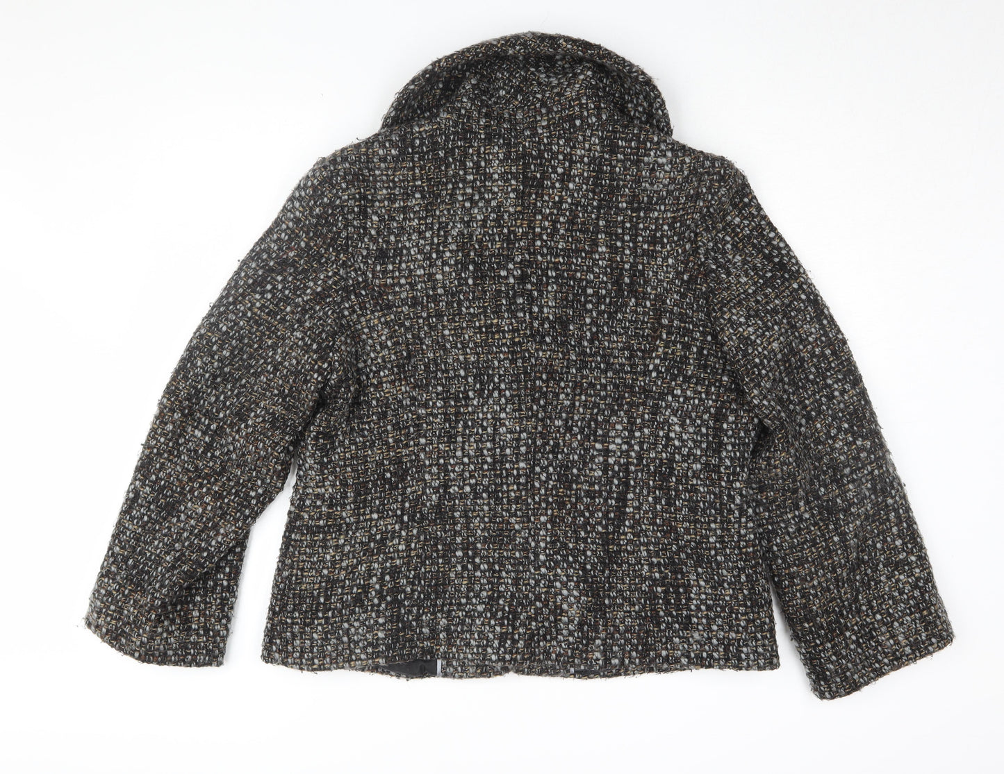 Bm Women's Multicoloured Tweed Jacket Size 16