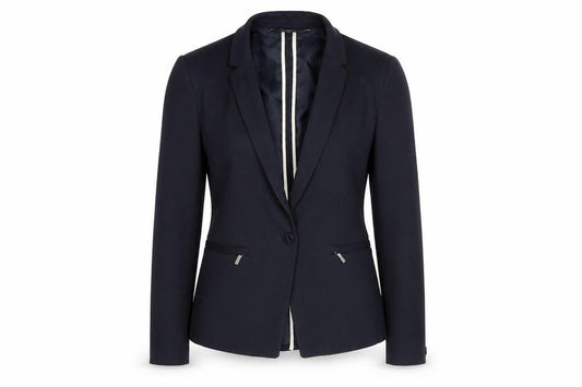 Front view of Next Women's Blue Blazer, size 10, Suit Jacket