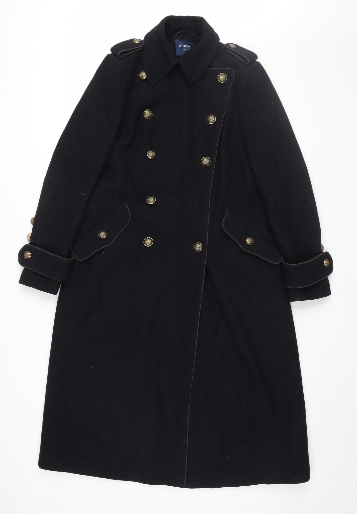Next Women's Black Military Coat Size 14
