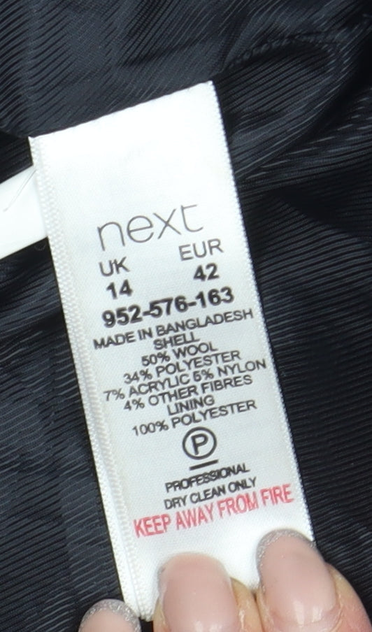 Next Women's Black Military Coat Size 14