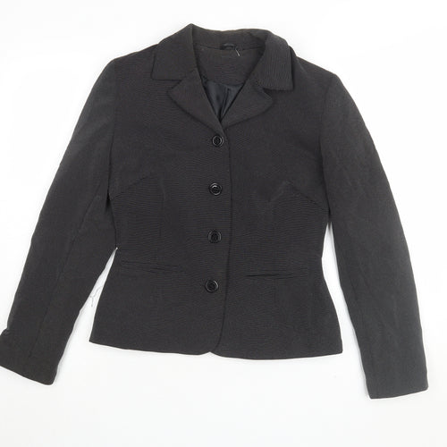 Topshop Women's Black Blazer Size 12 Classic Workwear
