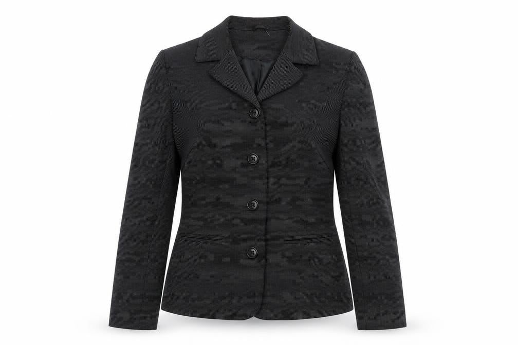 Front view of Topshop Women's Black Blazer, size 12, Classic Workwear