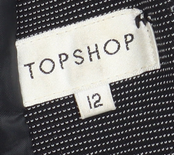 Topshop Women's Black Blazer Size 12 Classic Workwear