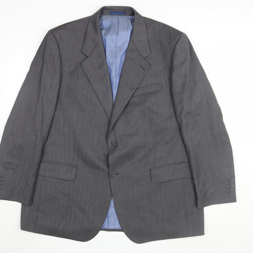 Mansize Men's Grey Blazer, Size 48R, Classic Wool Blend