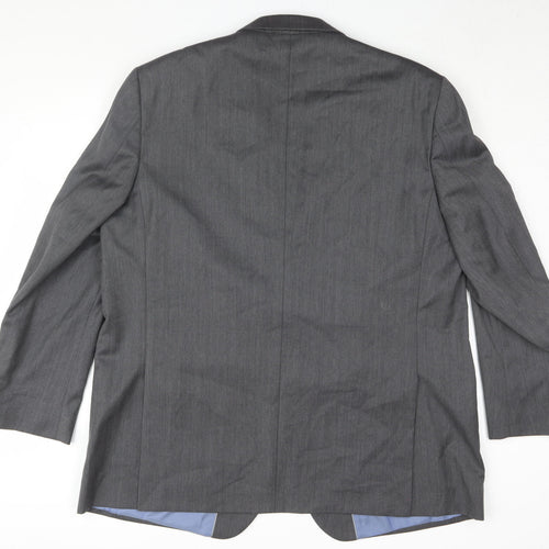 Mansize Men's Grey Blazer, Size 48R, Classic Wool Blend