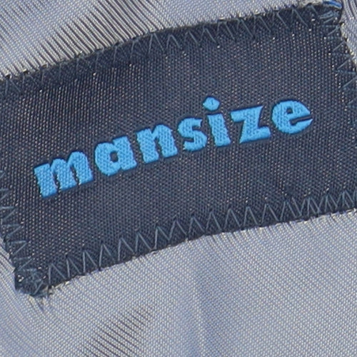 Mansize Men's Grey Blazer, Size 48R, Classic Wool Blend