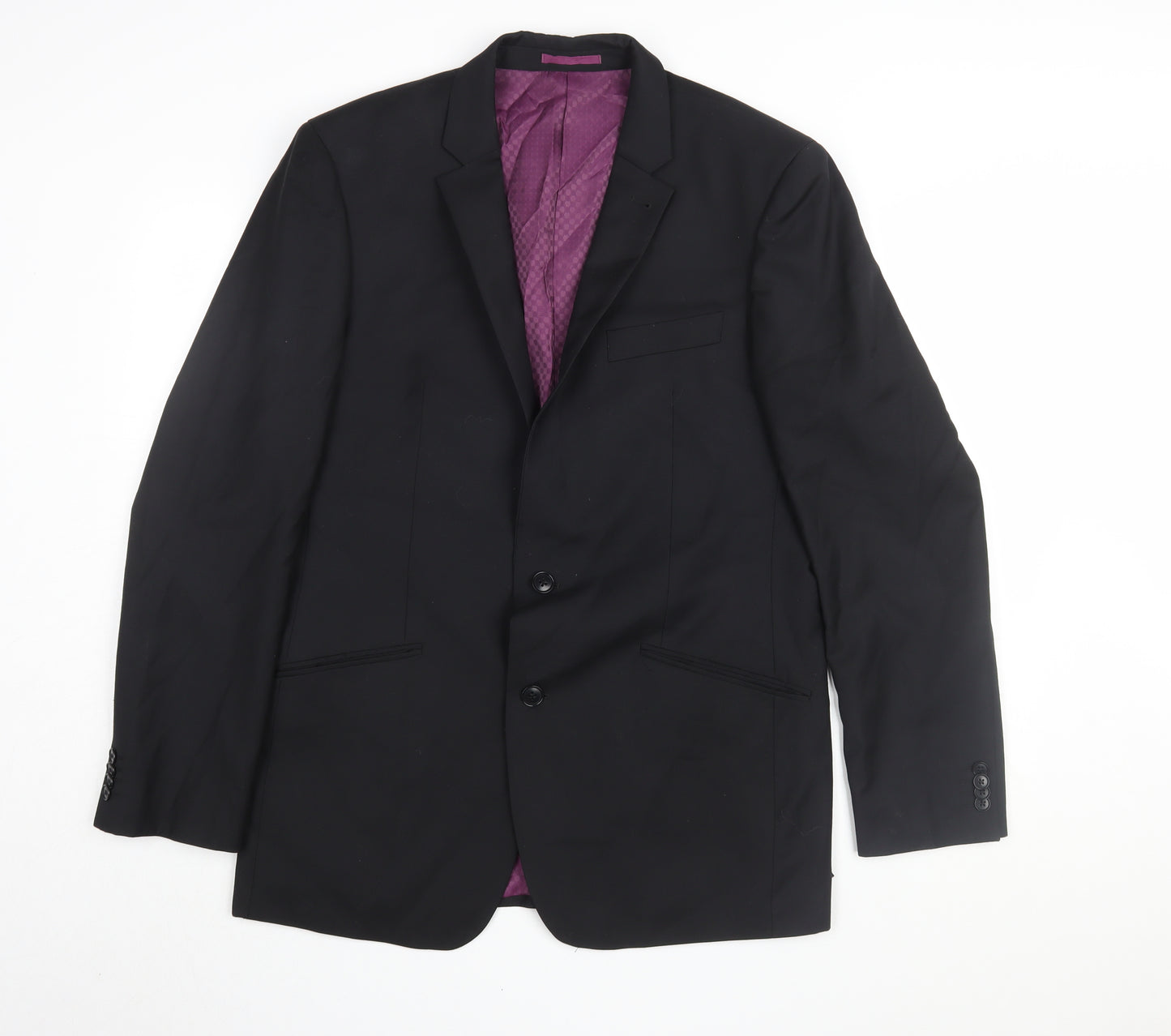 Next Men's Black Blazer - Size 42R, Formal Wool Blend