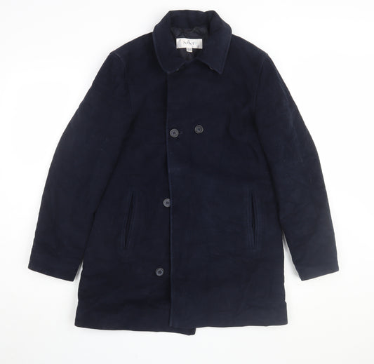 Next Women's Blue Cotton Pea Coat Size 8