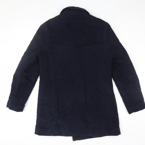 Next Women's Blue Cotton Pea Coat Size 8