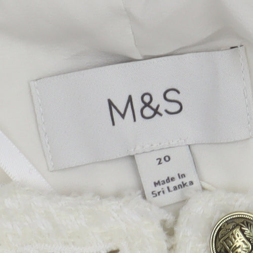 Marks and Spencer Women's Ivory Size 20 Classic Jacket