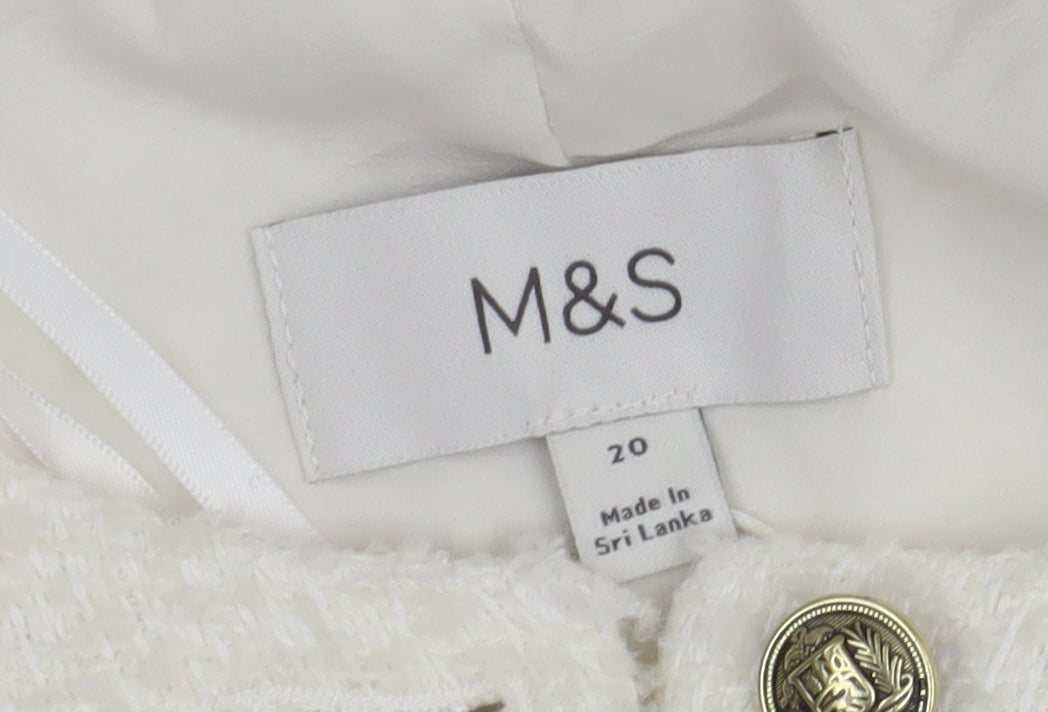 Marks and Spencer Women's Ivory Size 20 Classic Jacket