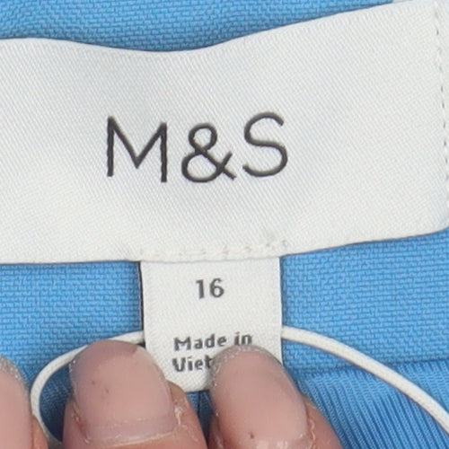 Marks and Spencer Women Blue Button Tank Top