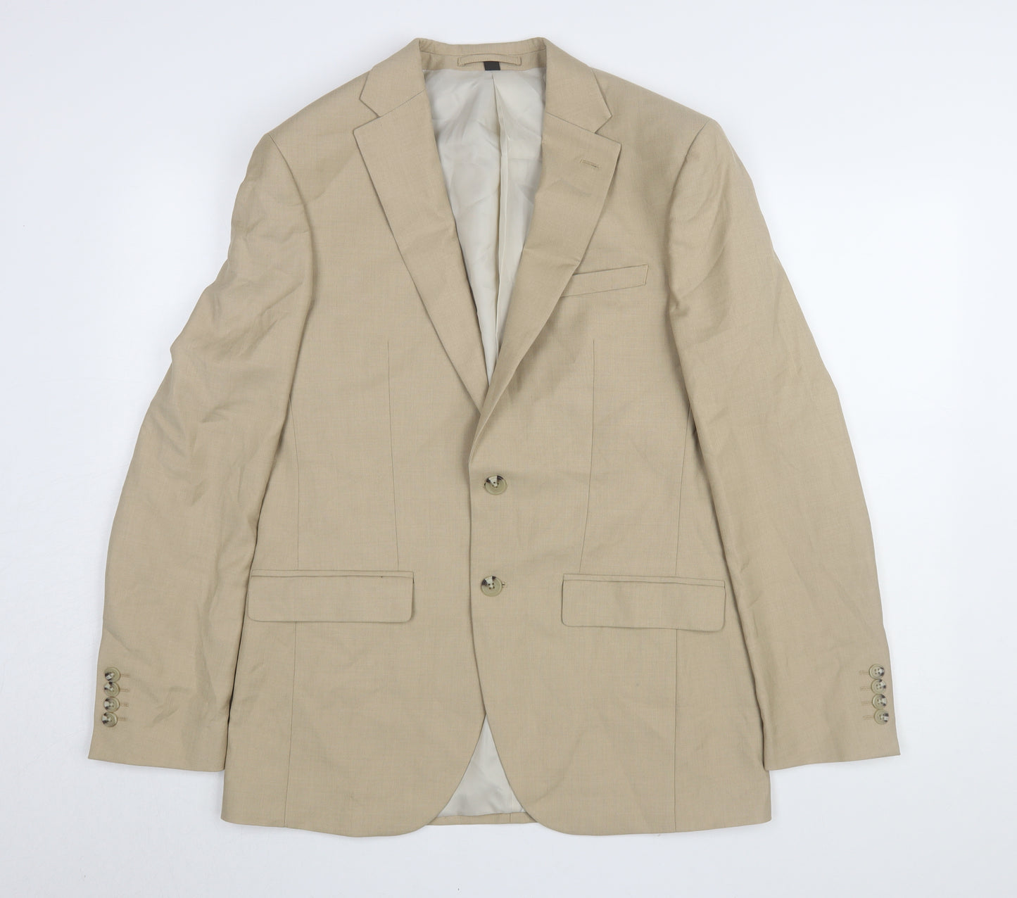 Marks and Spencer Men's Beige Blazer 38R Regular Single-Breasted