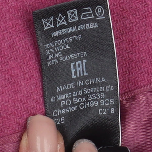 Marks and Spencer Pink Women's Mid-Length Coat