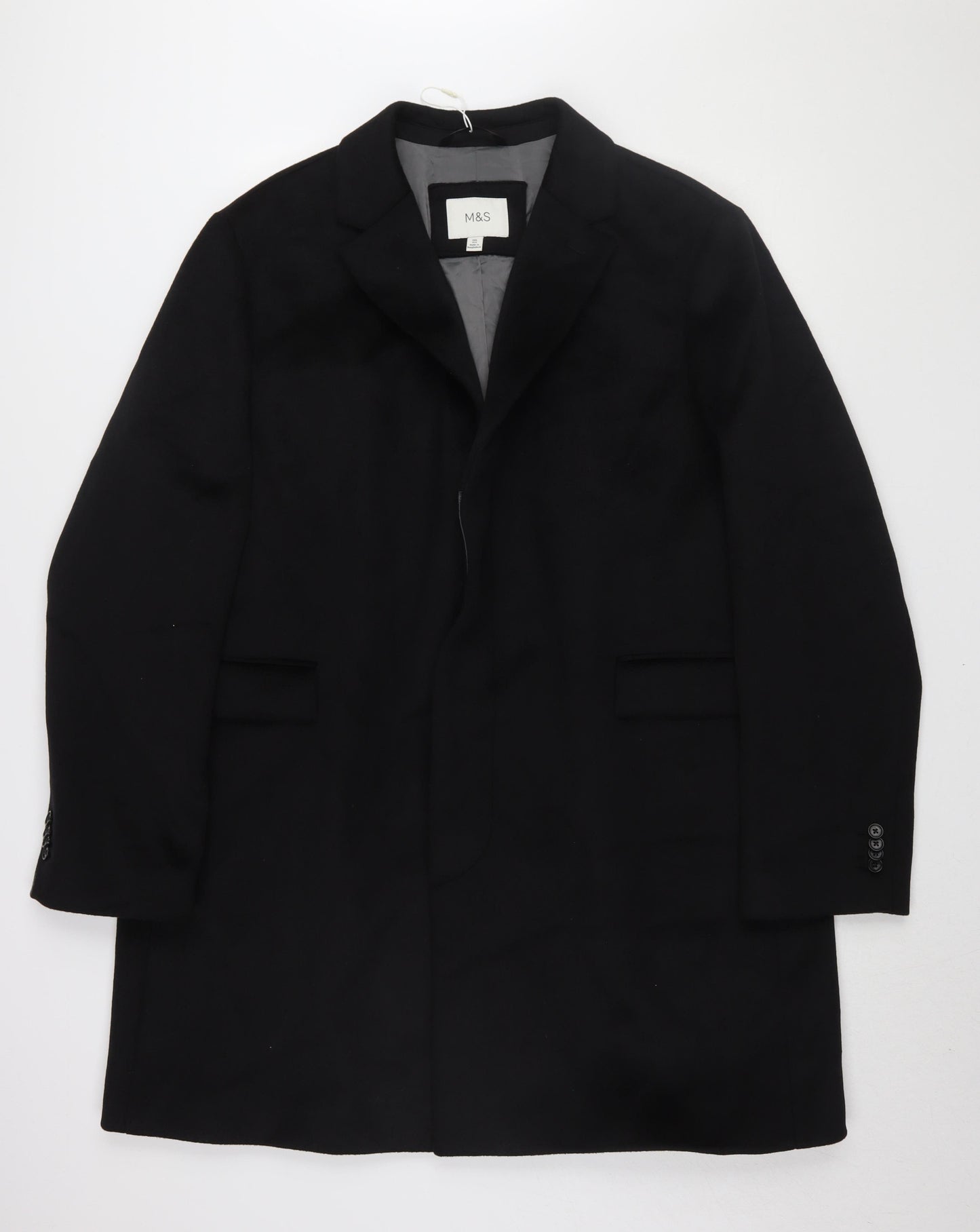 Marks and Spencer Men's Black 3XL Overcoat