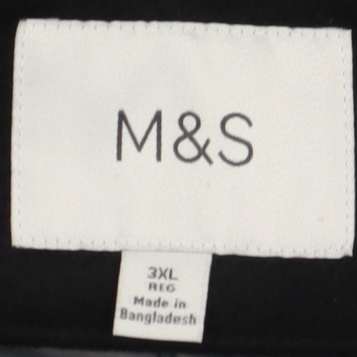 Marks and Spencer Men's Black 3XL Overcoat