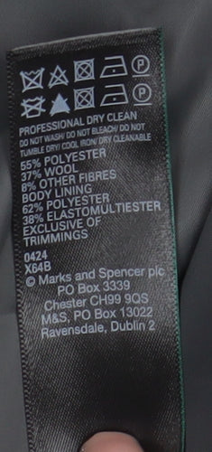 Marks and Spencer Men's Black 3XL Overcoat