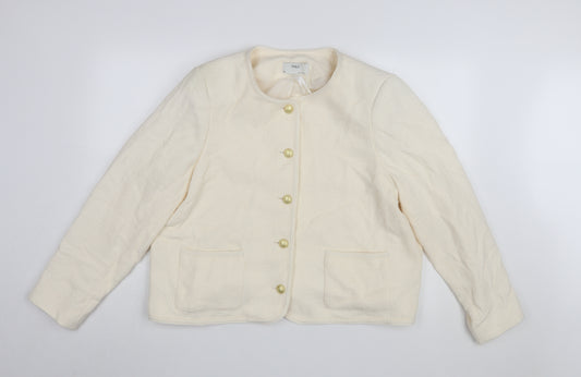 M&S Women's Ivory Basic Jacket Size 20