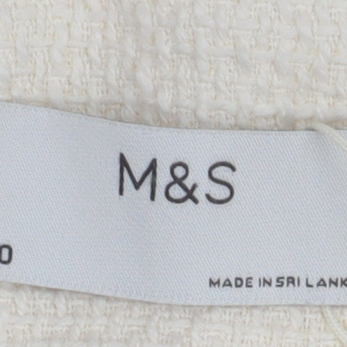 M&S Women's Ivory Basic Jacket Size 20