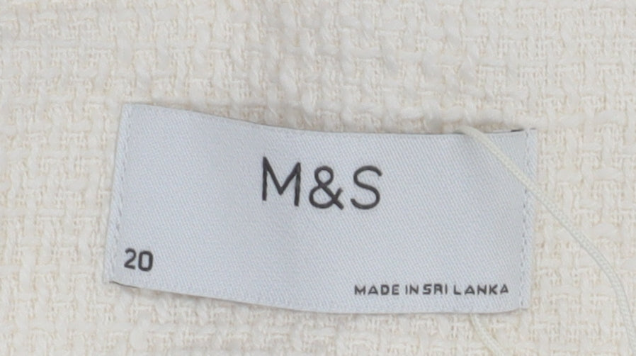 M&S Women's Ivory Basic Jacket Size 20