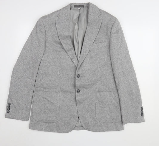 Marks and Spencer Grey Check Men's Blazer, 42, Regular Fit