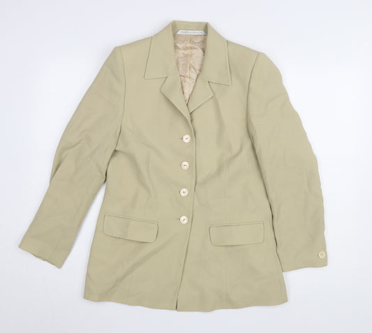 Marks and Spencer Women's Beige Wool Blazer Size 10