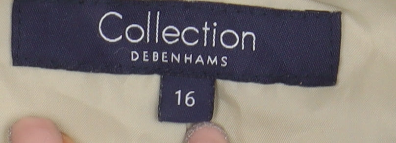 Debenhams Women's Beige Trench Coat Size 16