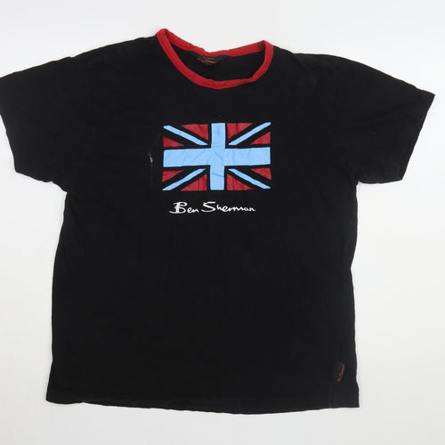 Ben Sherman Men's Black Graphic T-Shirt, Size L