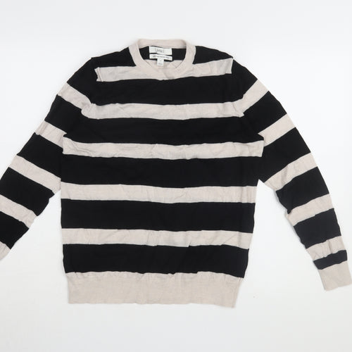 Marks and Spencer Women's Black Striped Jumper Size 12