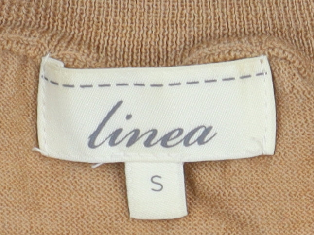 Linea Women's Beige Pullover Jumper S Merino Wool