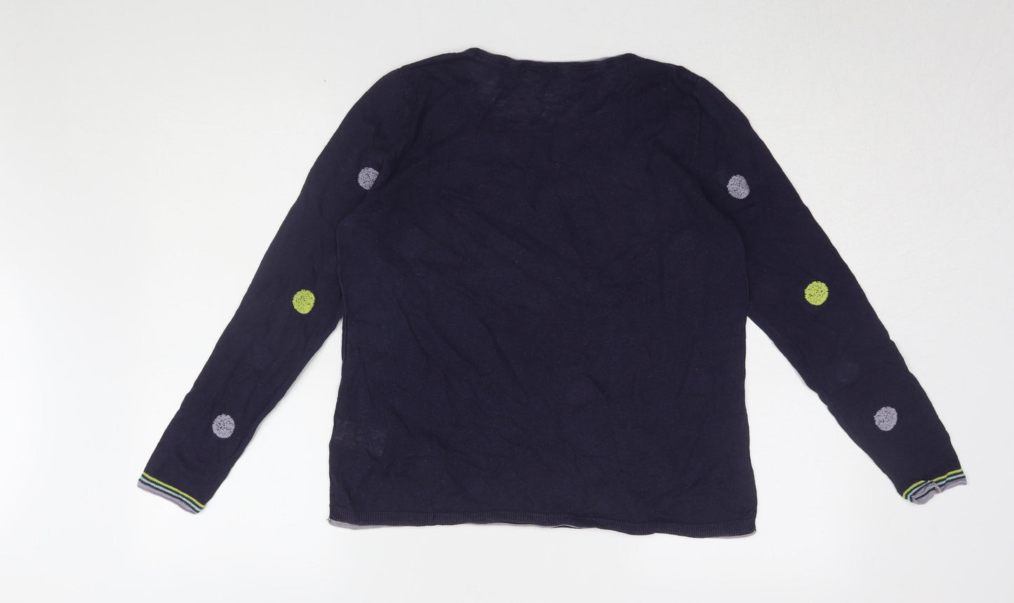 White Stuff Women's Multicoloured Jersey Top Size 14