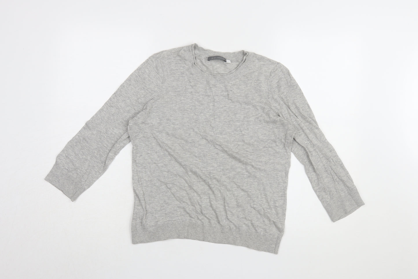 Mint Velvet Women's Grey Basic Knit Top Size 10