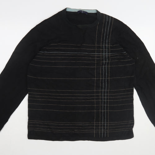 Jasper Conran Men's L Black Cotton Pullover