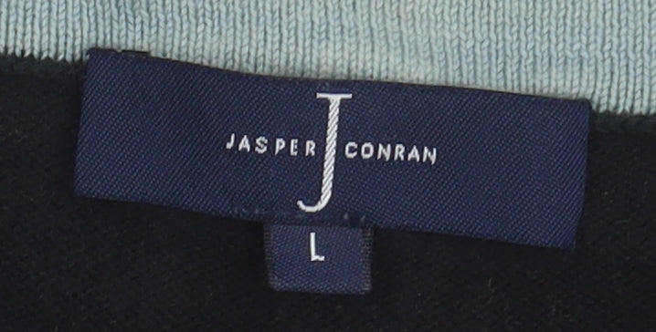 Jasper Conran Men's L Black Cotton Pullover