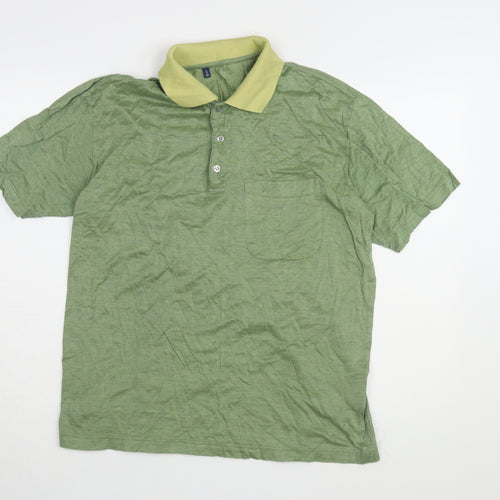 Filoscozia Men's Green Polo Shirt XL Casual Cotton