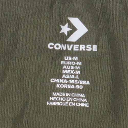 Converse Men's Green Long Sleeve T-Shirt M