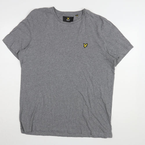 Lyle & Scott Men's Grey XL Logo T-Shirt - Classic Style