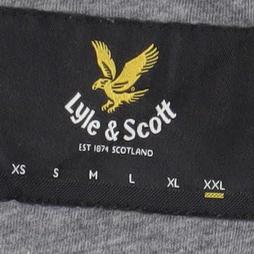 Lyle & Scott Men's Grey XL Logo T-Shirt - Classic Style