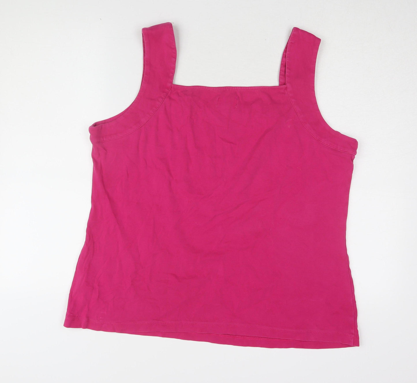 Long Tall Sally Women's Pink XL Basic Cotton Tank