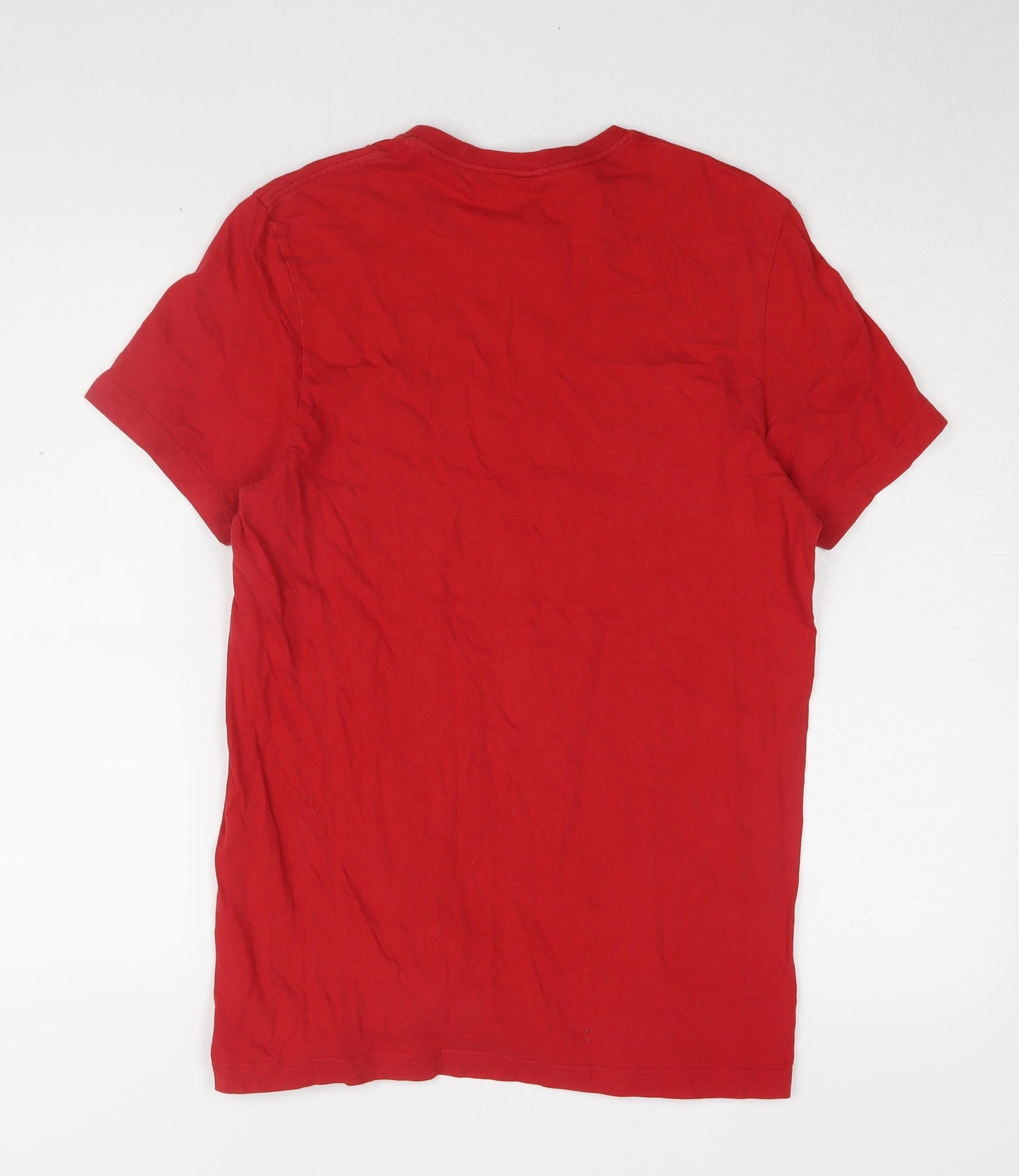 Adidas Men's Red Regular Fit T-Shirt - Size S