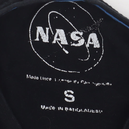 NASA Men's Black Retro Graphic T-Shirt Size S